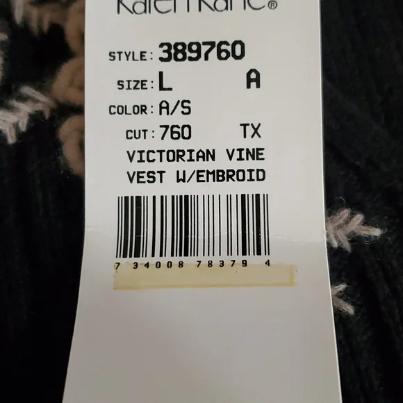 Karen Kane Embroidered Sweater Vest, Size L - Picture 7 of 7